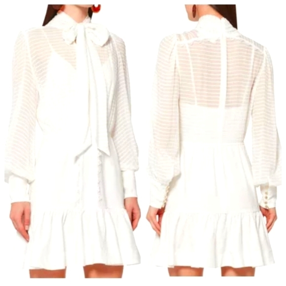 NWT Keepsake the lable New Look white mini dress size 4 - Picture 1 of 15